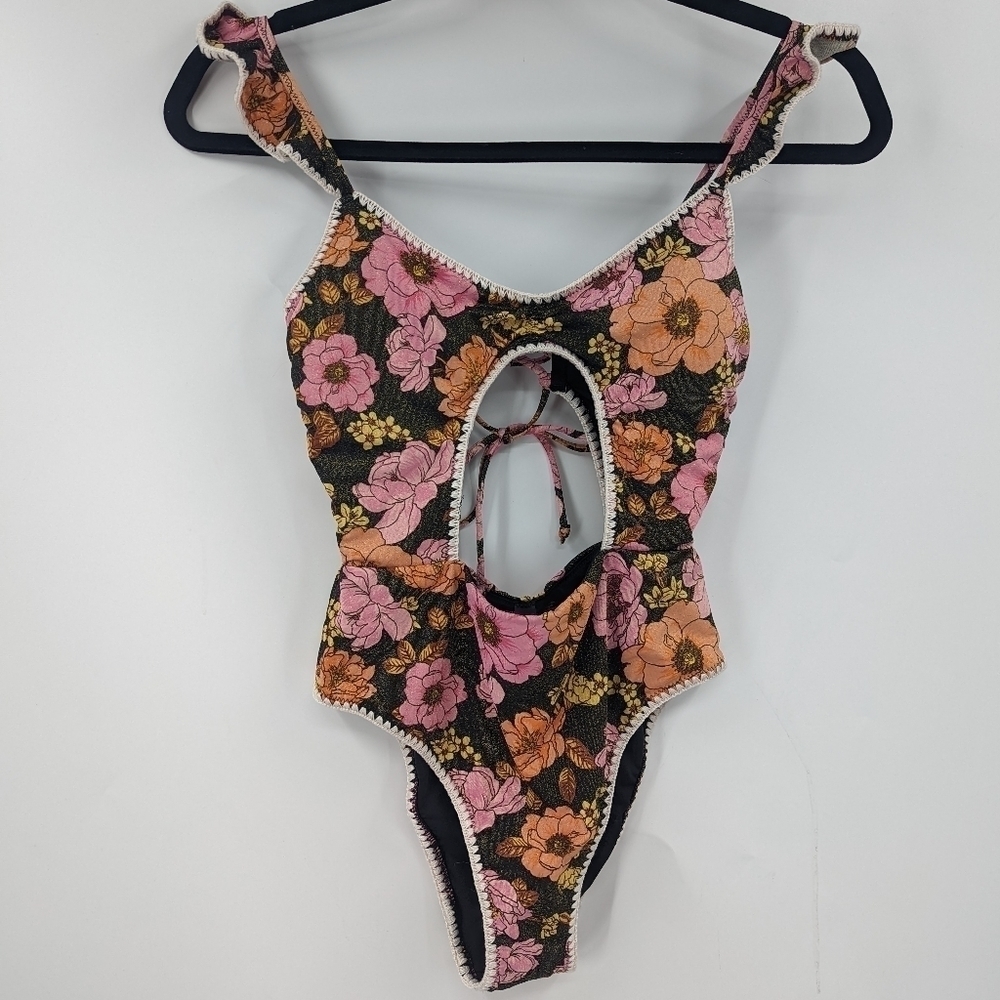 NWT VICTORIA'S SECRET Ruffle Cutout One Piece Swimsuit